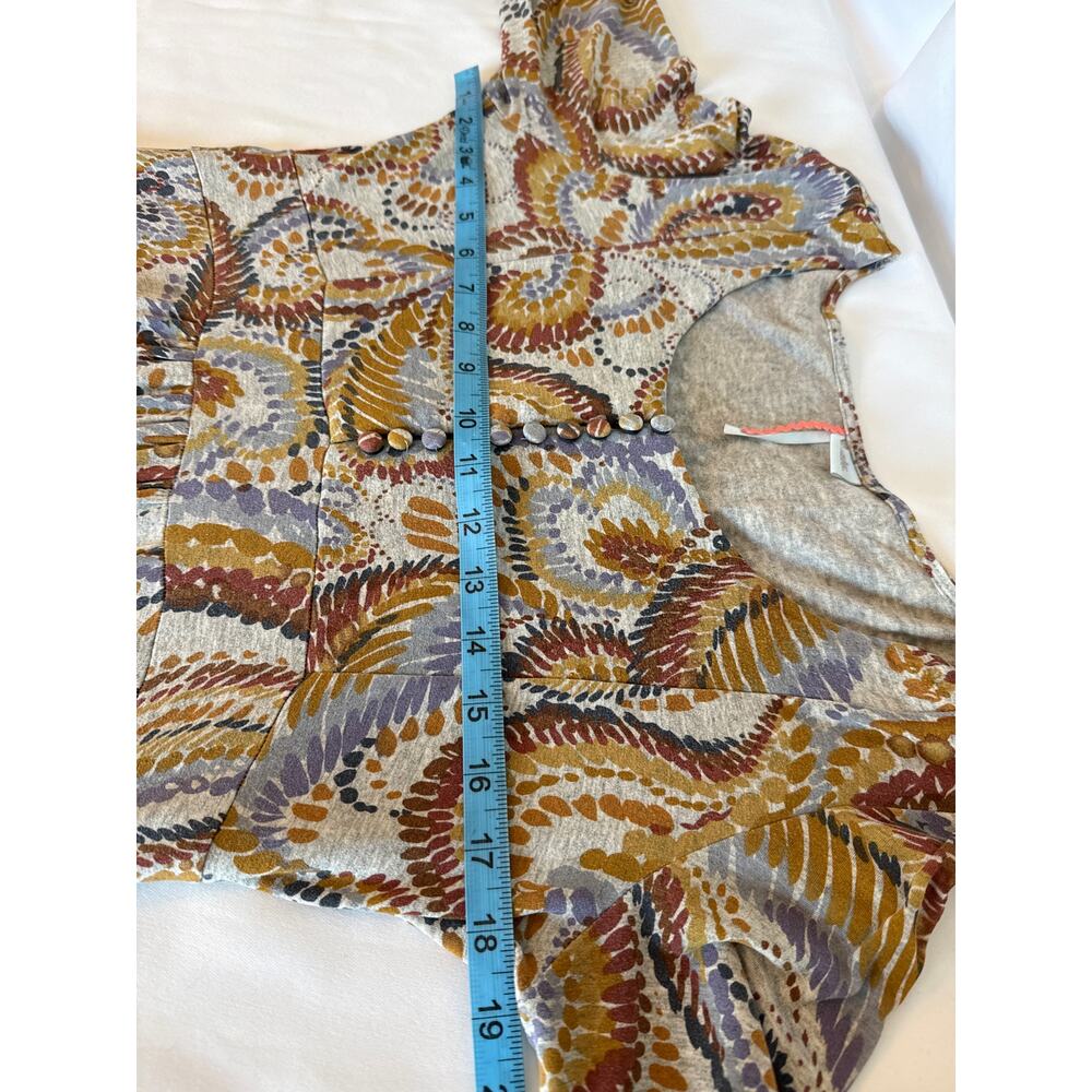 Ric Rac by Anthropologie Paisley Midi Dress Earth Tones Size Small - Picture 7 of 11